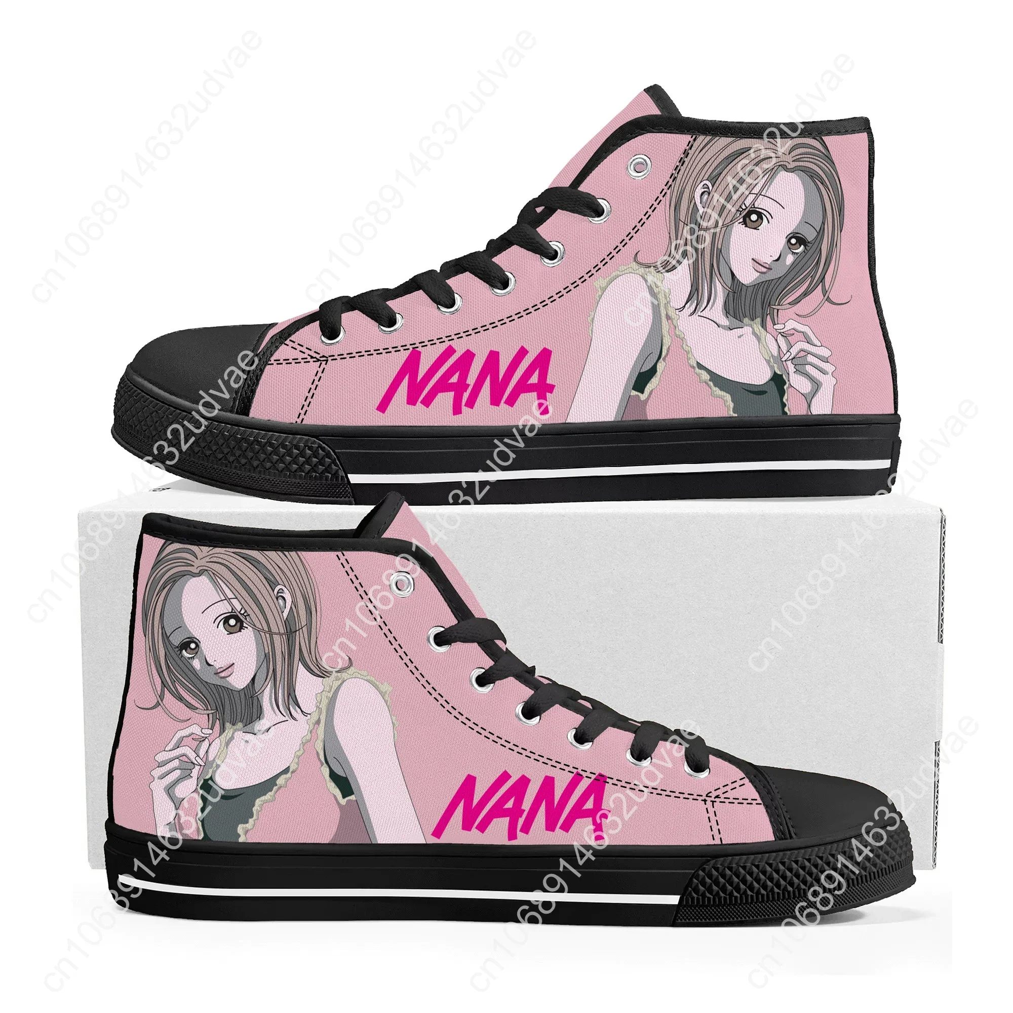 NANA Osaki Komatsu Manga High Top Sneakers Mens Womens Teenager Canvas Sneaker Casual Couple High Quality Shoes Custom Shoe