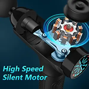 Massage Gun Vibrator Anti-Slip Handle Quiet Massager Crossgun 9 PU Massage  Heads Deep Tissue Percussion for Pain Relief Booster - AliExpress