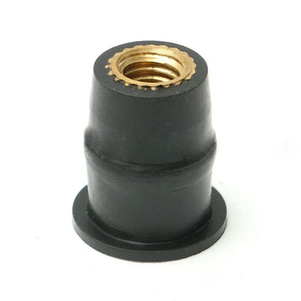 HOKZYHOUSE Lot De 10 écrous De Puits En Caoutchouc M5 5 Mm/0,2 Pouces Pour Boulons De Pare-brise De Motos Métriques Wellnut