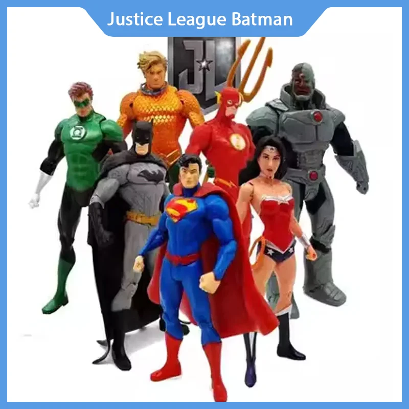 

Justice League Batman Figure Flash Aquaman superman Bruce Wayne Batman Wonder Woman Action Collectible Model Toy birthday Gifts