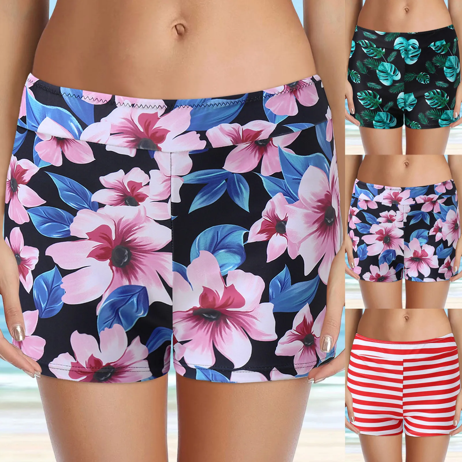 Quick Dry Swim Shorts Women Summer Beach Gym Shorts Mujer Sexy Sport