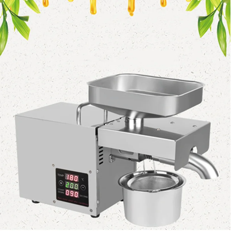 T6 new stainless steel oil press household commercial small full automatic hot and cold domestic oil press low noise