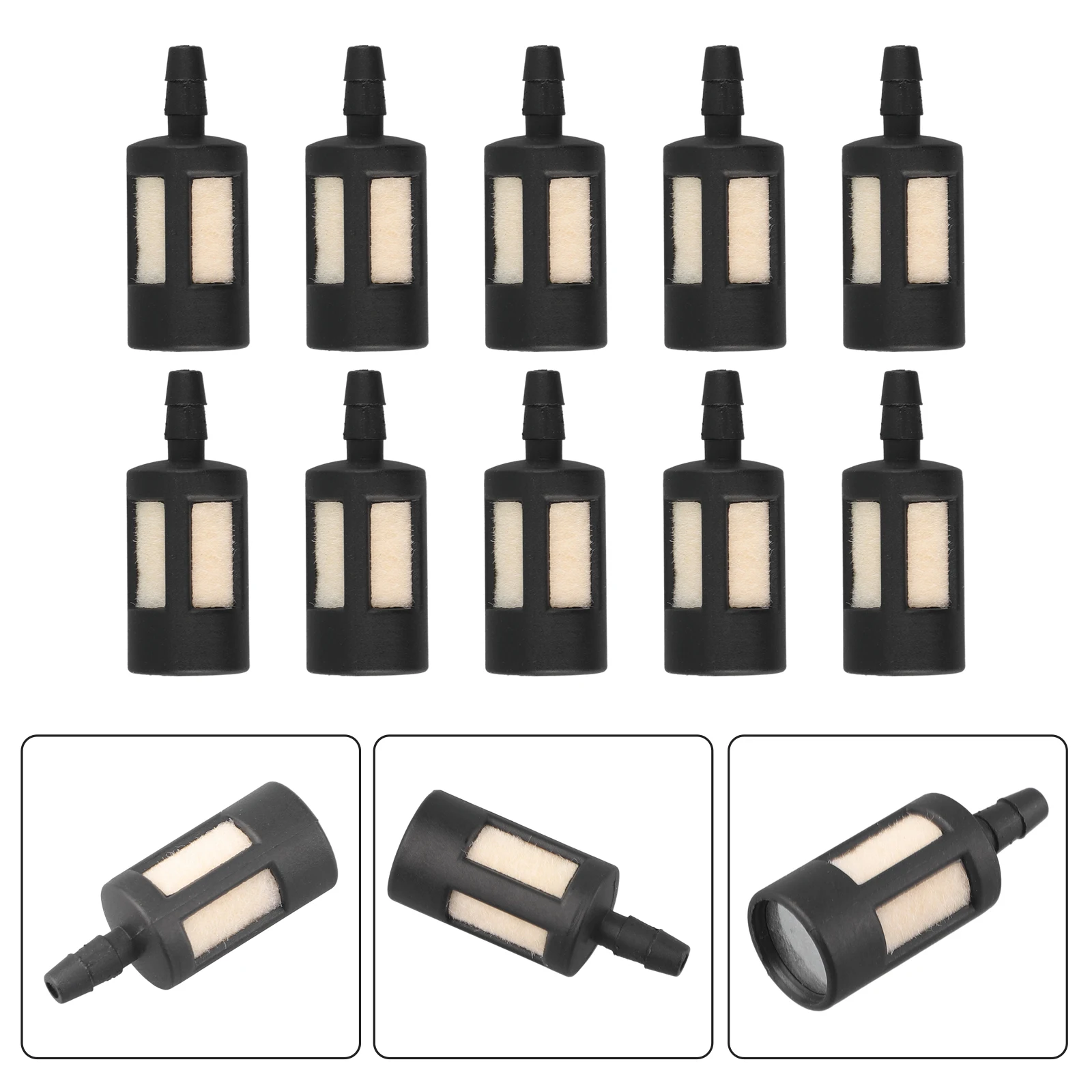 

10XGeneral Fuel Filter For Gasoline Garden Machinery Grass Trimmer Chainsaw FITS 1/8" ID FUEL LINE LENGTH 1 1/4"