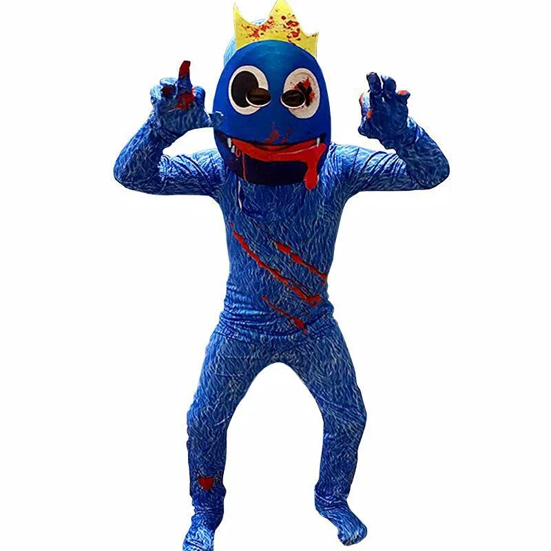 

Rainbow Friends Costume Kids Blue Monster Wiki Cosplay Zenti Jumpsuit Horror Game Boys Bodysuit Halloween Christmas Kids Costume