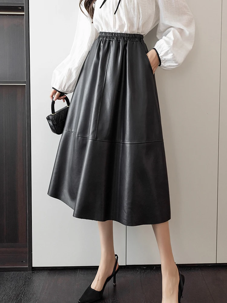 Buy Mango Midi Faux Leather Skirt With Belt Online | ZALORA Malaysia