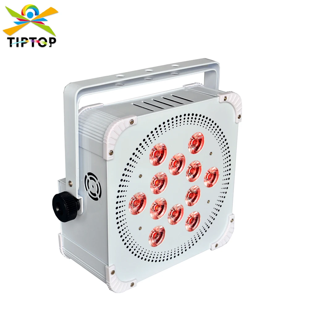 

Светодиодная лампа TIPTOP 12x18 Вт RGBWA + УФ Беспроводная с аккумулятором, тонкая Светодиодная лампа DMX Par Can DMX 6/10Chs 90-240 в, беспроводная Светодиодная лампа Par с дистанционным управлением