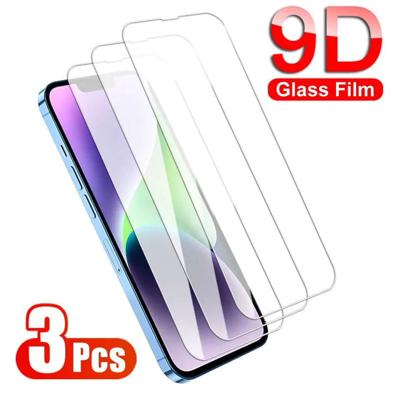 

Защитное стекло, закаленное стекло для iPhone 14, 11 Pro Max, 13, 12 Mini, 7, 8Plus, 15 Pro Max, XR, XS Max, 14 Plus, 3 шт.
