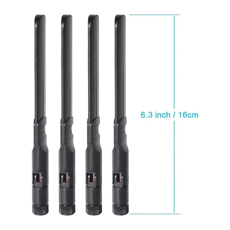 N67R--4PCS 접이식 라우터 접착제 스틱 안테나 2.4Ghz 5Ghz 5.8Ghz 8Dbi MIMO RP-SMA Wifi 라우터 무선 네트워크 C용 남성 안테나