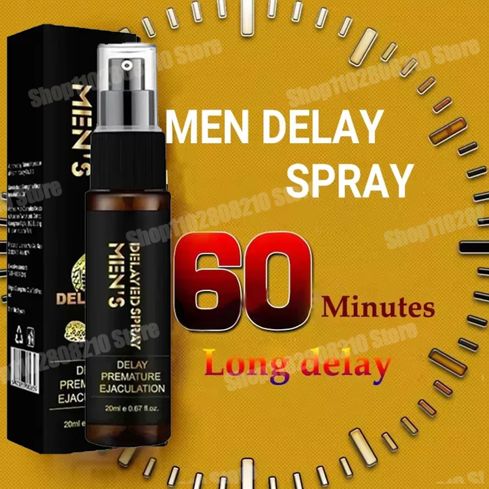 Men Sexual Long-Lasting Spray Private Part Penis Erection Enhancement Enlargement Sex Delay Spray Stops Premature Ejaculation Male Sex Toys Male Delay Wipes
