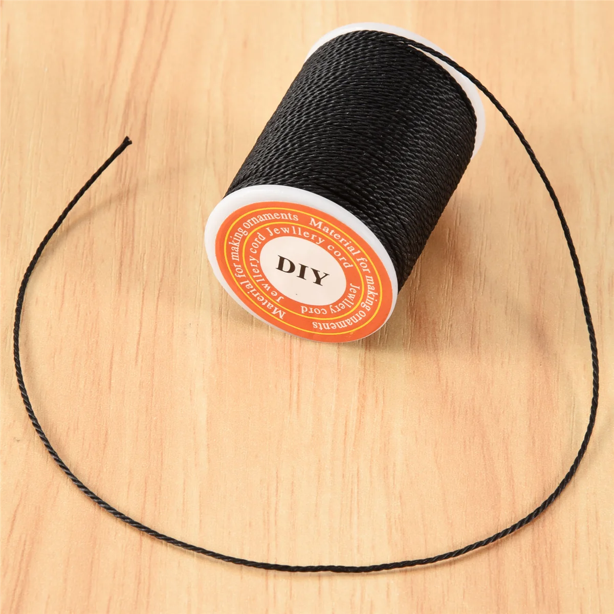 Cotton Rope Waxed Cord Rope Necklace Roll Black Waxed Cotton Necklace Beads Cord String 1mm