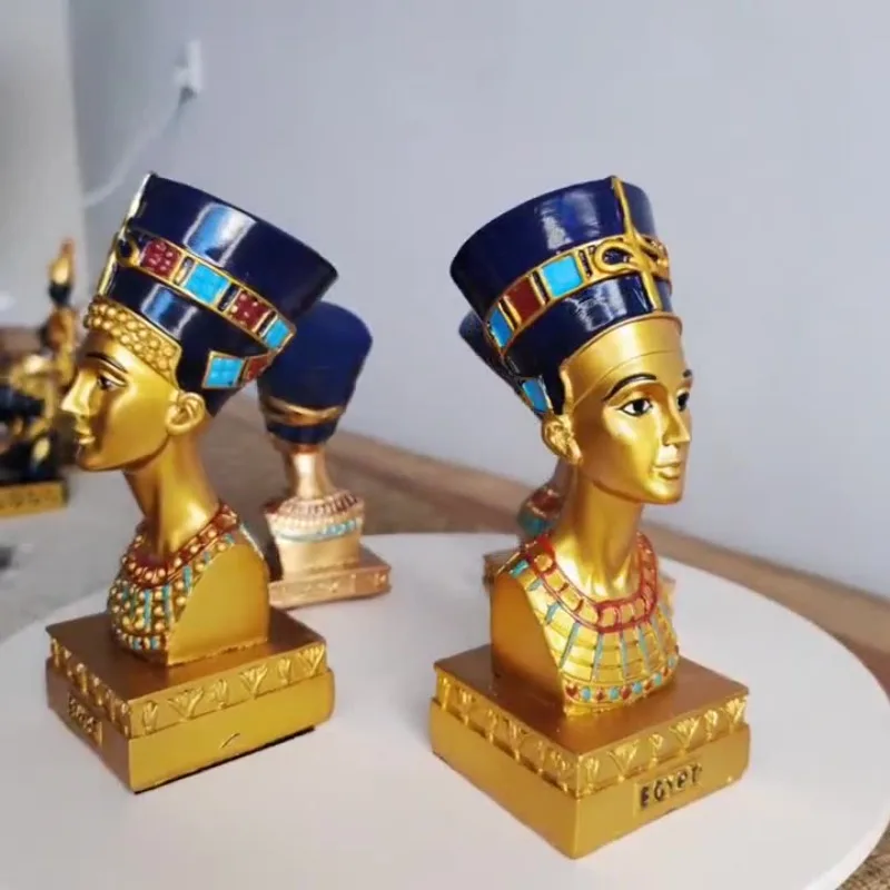 エジプト王ツタンカーメン ファラオ女王の置物、ネフェルティティ像
