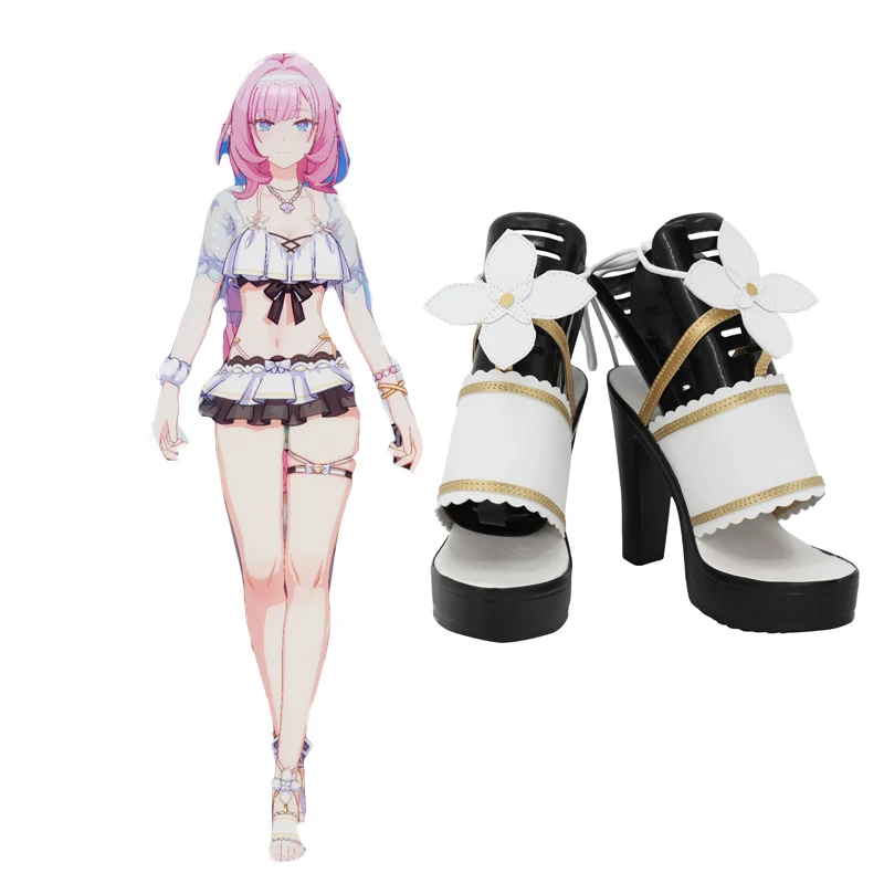

Game Honkai Impact 3 Star Rail Elysia Cosplay Costume Elysia Halloween Shoes Women High Heels Cosplay Accessories Custom-made
