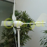 10KW 20KW ฟรีพลังงาน 15000W 3 ใบมีด 96V 12V 24V 48V แกนแนวนอนเครื่องกําเนิดไฟฟ้ากังหันลมชุด MPPT สําหรับ Home Farm เรือ 4