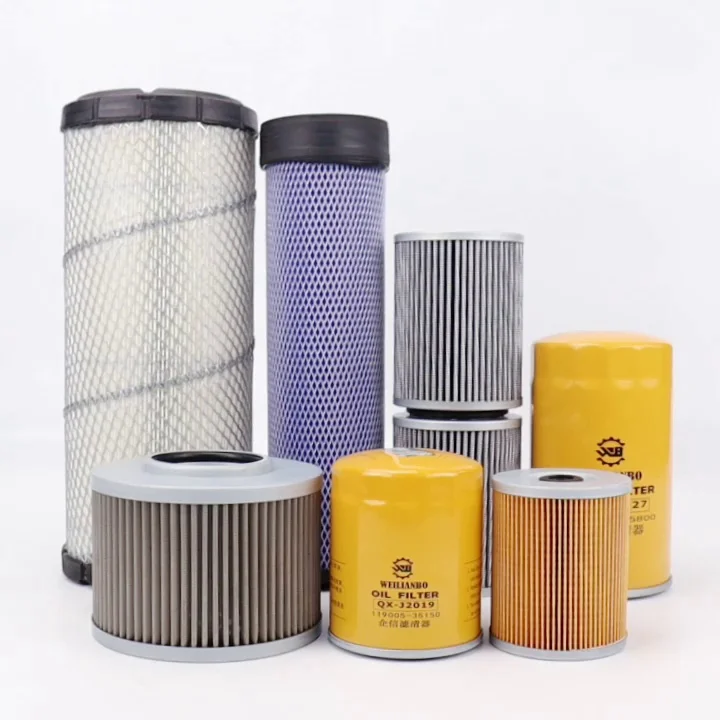 

For KOBELCO SK Super 8 60-8-10 Oil Diesel Oil Water Air Filter Hydraulic Return Full Set of Maintenance Parts Free shipping