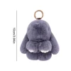 Bunny Plush Keychain Cute Rabbit Pompom Pendant W/ Tin Box Handmade Soft Bunny PomPom Keychain Christmas Gifts for Girls Women 6