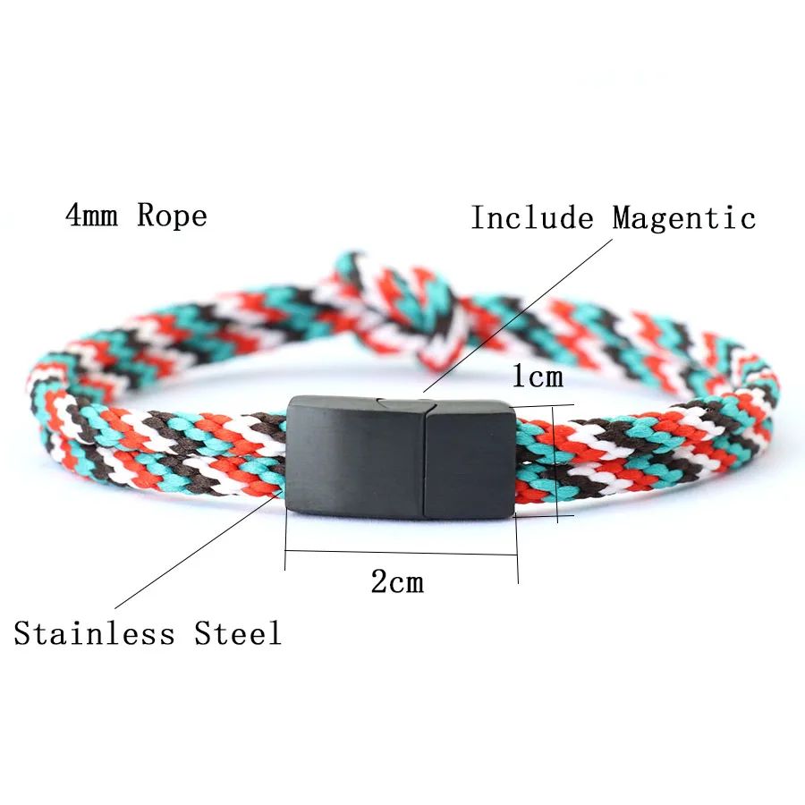 Stainless Steel Knot Bracelet for Men Beach Nautical