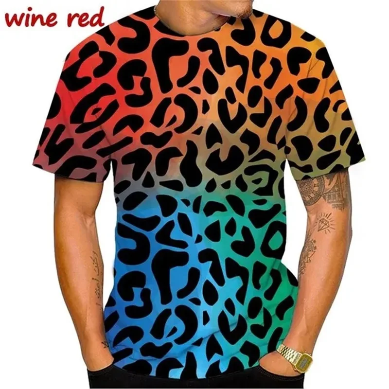 JIFENLI Mannen 3D-bedrukt Modeshirt Jaguar T-Shirts Voor Heren