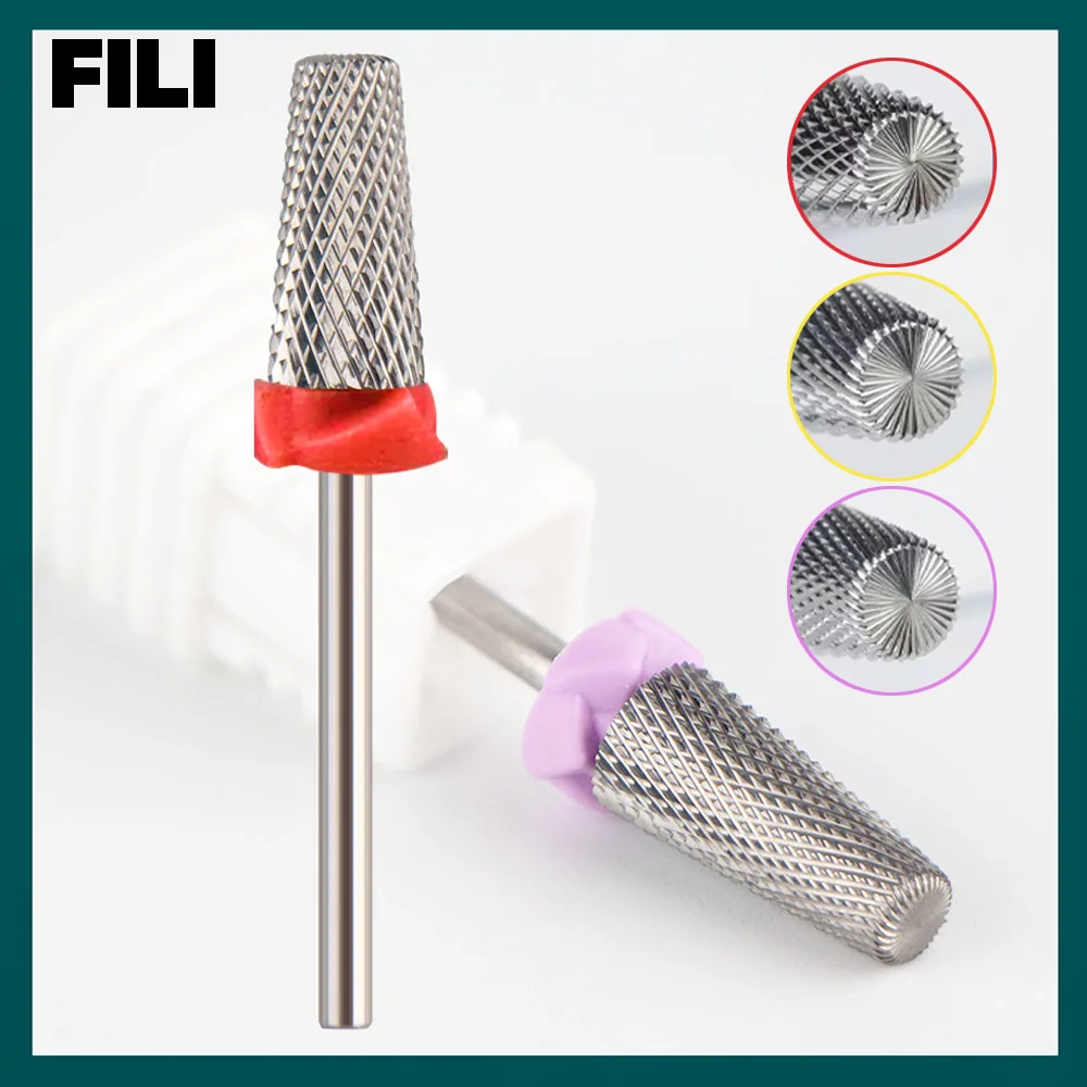 

5 in 1 Carbide Tungsten Steel Nail Drill Bits For Nail Poligh Gel UV Gel Remove Milling Cutter 3XF/ F/M Nail Drill Bit Accessory