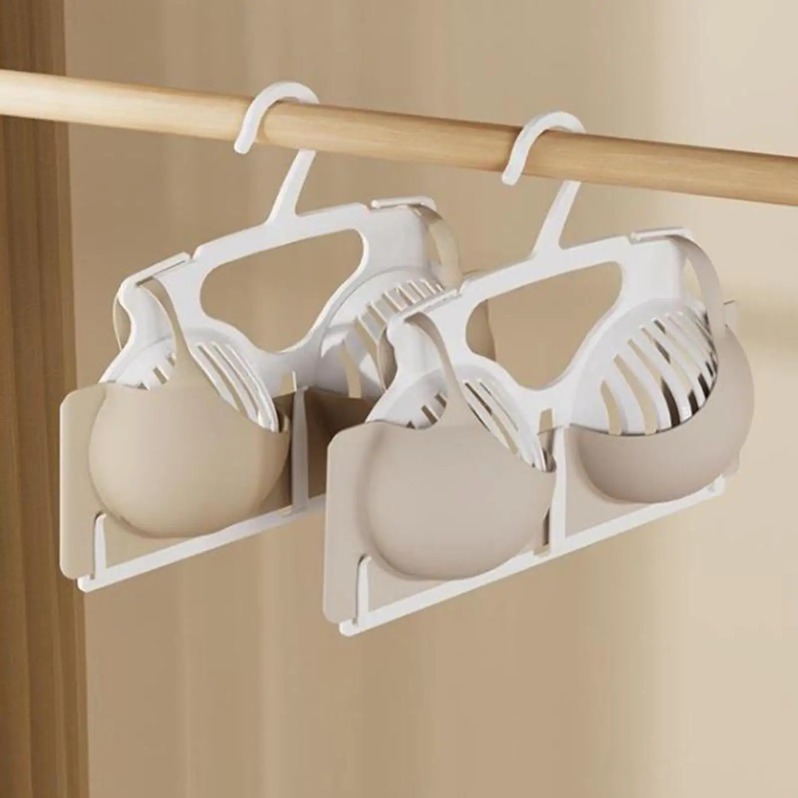 2pcs Underwear Drying Rack Bra Display Hangers Supplies Space Saving Hollow Bar Holder For Bra Shop Home Anti-Deformation Rack 2