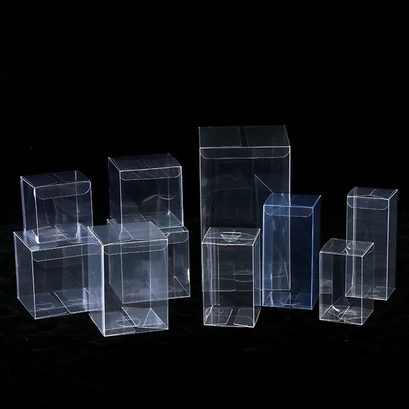 사각형 투명 PVC 상자 초콜릿 장난감, 보석, 사탕, 결혼 선물 상자, 투명 생일 선물 포장 상자, 도매, 50 개