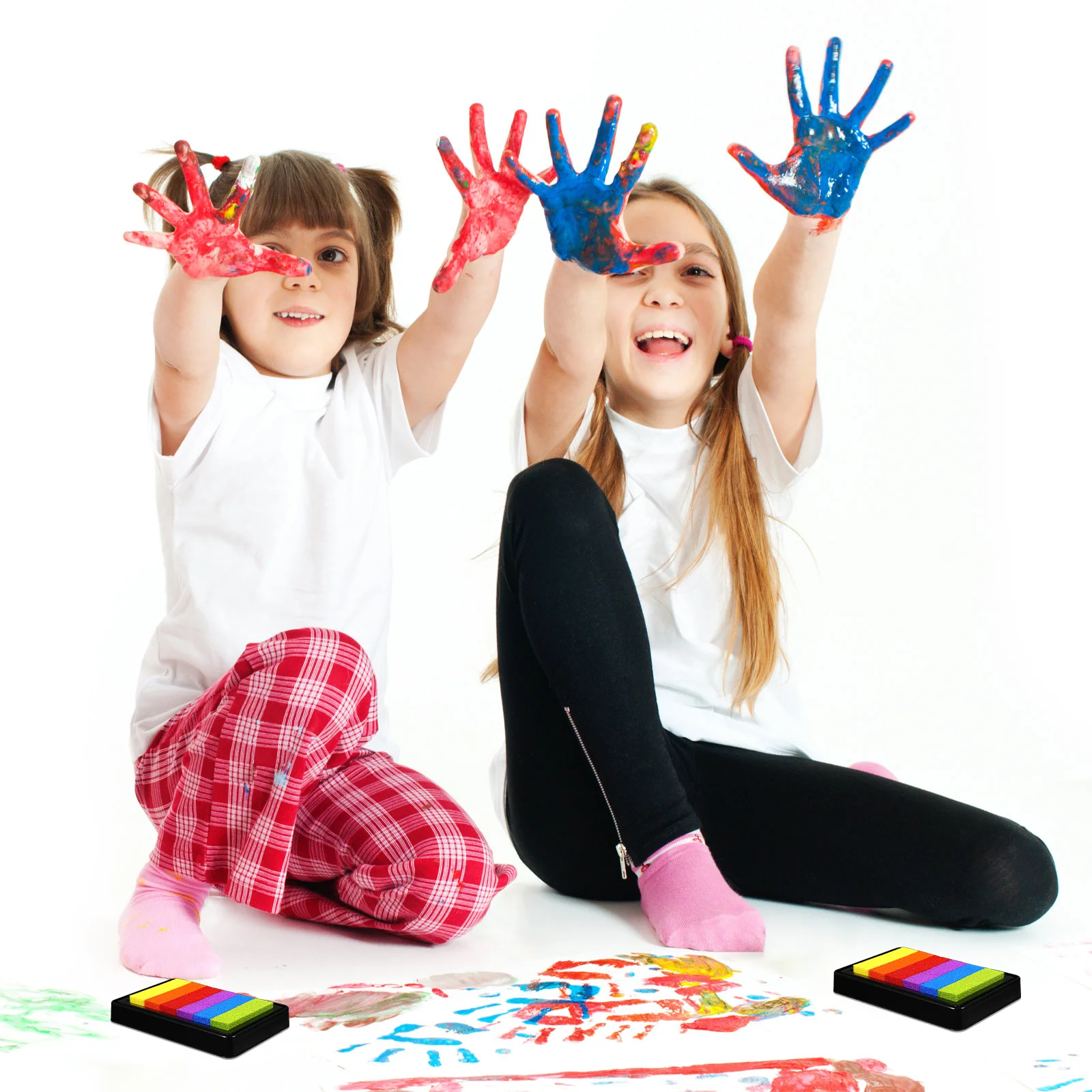 

4pcs Craft Ink Pads Colorful Inkpad Finger Ink Stamps DIY Graffiti Inkpad Kids Multicolor Inkpad