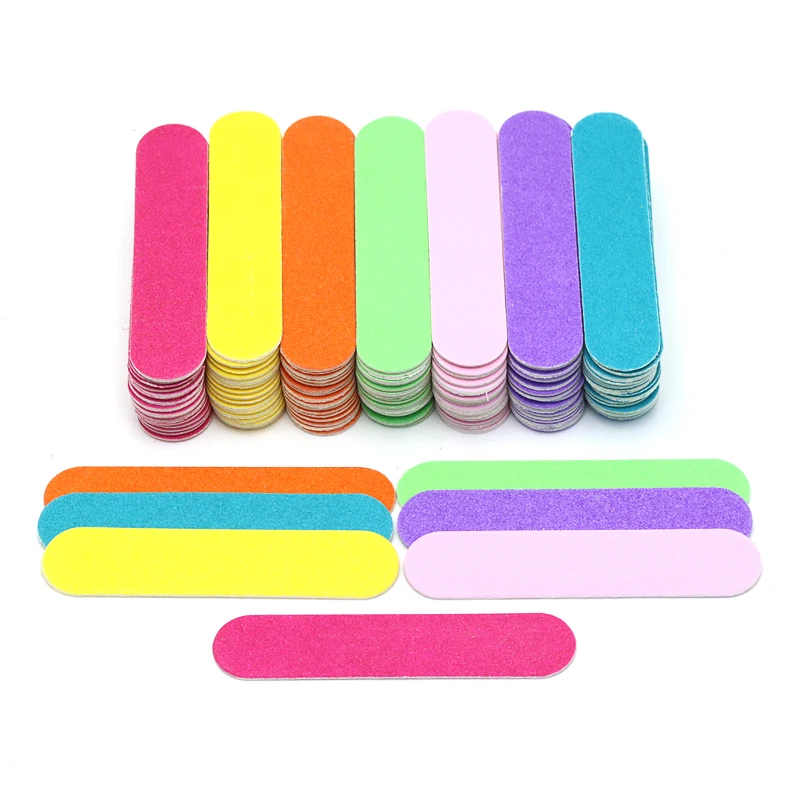 

100 шт. мини 9 см деревянная пилочка для ногтей аксессуары моющиеся легко носить с собой толстый маникюрный лак буфер для ногтей шлифовальные инструменты