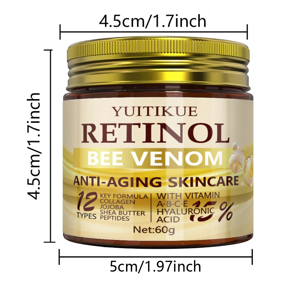 YUITIKUE: Retinol Bee Venom Cream, Deep Hydration & Firming Moisturizer, for all light beige types, lightweight formula