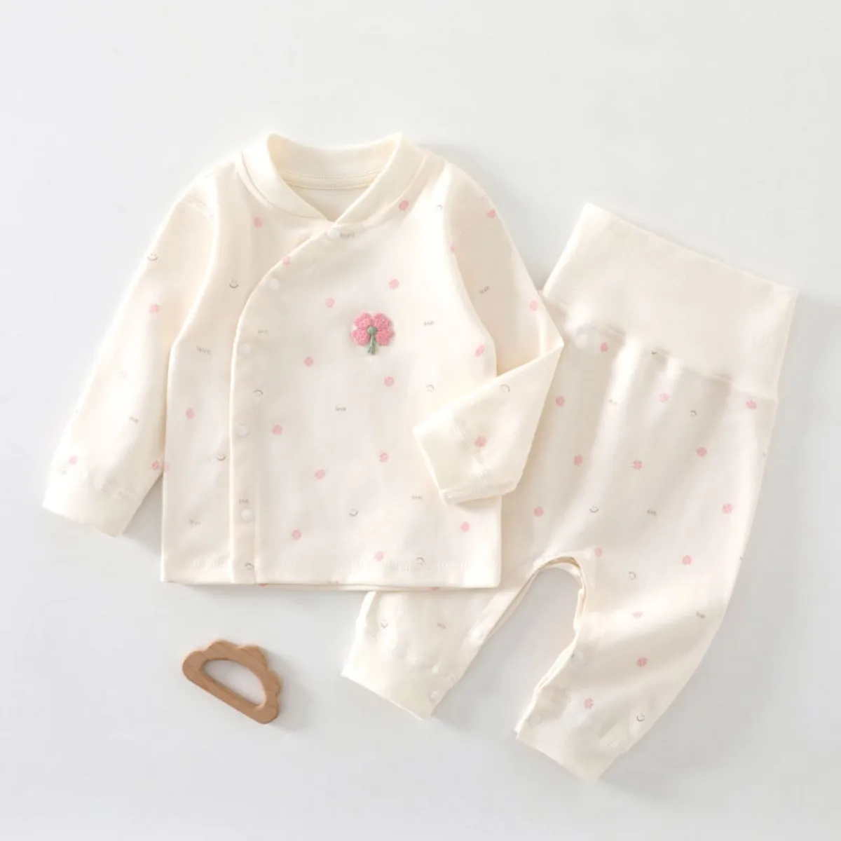 Nuovo Set di Abbigliamento 2 Pezzi in Puro Cotone per Neonati 0-24 Mesi, Primavera-Autunno, Top e Pantaloni Eleganti per Uso Quotidiano, Outfit Casual e Carino