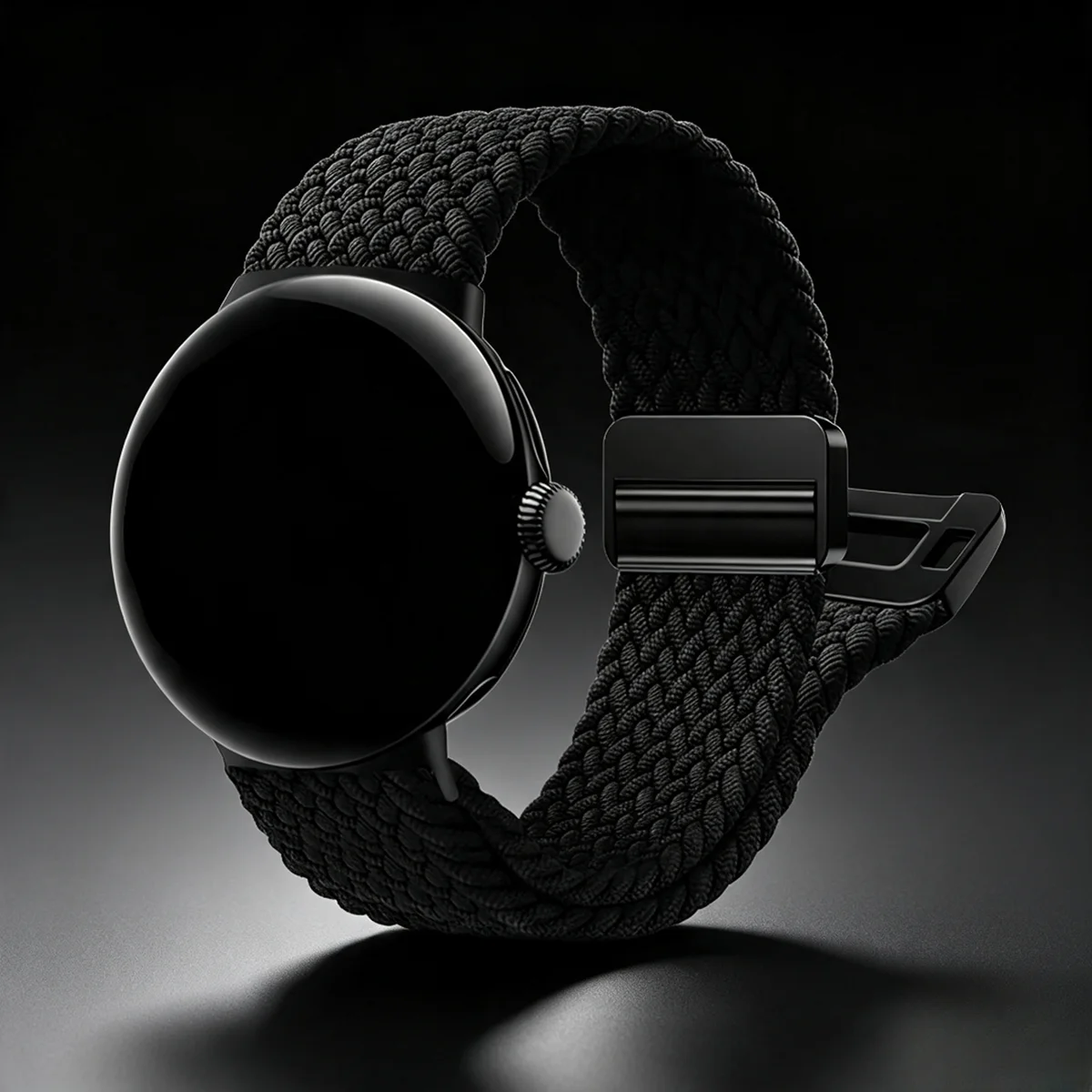 Nylon Elastic Braided Solo Loop Strap for Smartwatch - Adjustable Bracelet Band