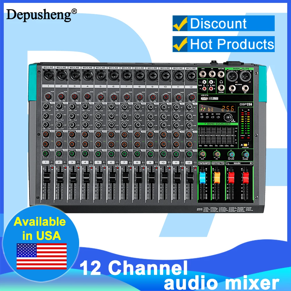 12 Channels Audio Mixer For stage