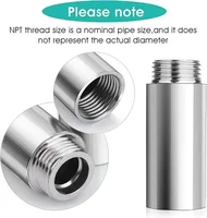 Stainless Steel Tube Extension Pipe Silver 10-60mm Bathroom Accessories Fittings For Water Pipes For Plumbing System 1
