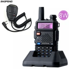

ML1 UV-5R Real 8W Walkie Talkie Dual-Band VHF/UHF FM Radios uv5r Speaker Mic