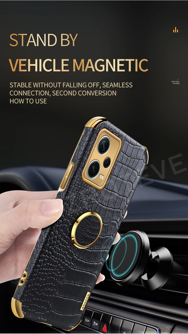 PocoX5 Fall Zroteve Überzug Silikon Krokodil Leder Abdeckung Für Xiaomi Poco X5 X4 Pro X3 NFC Xiomi Pocophone F3 F4 GT_voghion.com