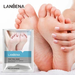 LANBENA Foot Peeling Mask Scrub Exfoliating Socks Pedicure Feet Skin Anti Crack Heel One Pair Repair Foot Spa Care Patches