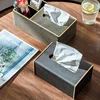 Leather Tissue Box Paper Drawer Creative Phnom Penh Tissue Storage Box Paper Sleeve Home Living Room Hotel Room Decorate 5