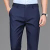 Male Pants Stretch Solid Black Smart Casual Men's Trousers Office Quick Dry Suit Pants New Spring Autumn Korean Straight Pants