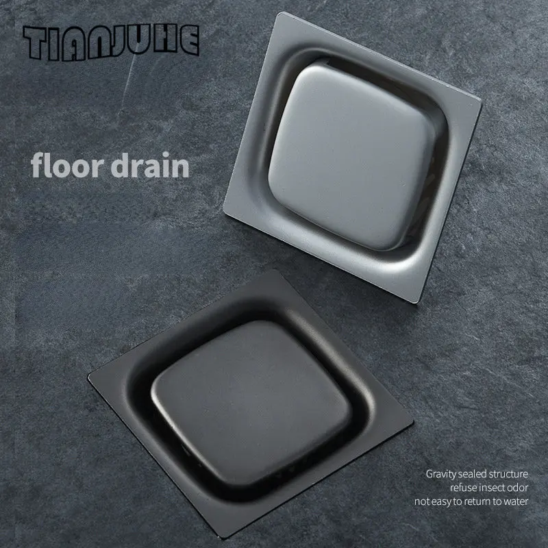 

Bathroom Floor Shower Drain Waste Floor Drain Anti-odor Bathtub Shower Drainer Stainless Steel Square Drainage