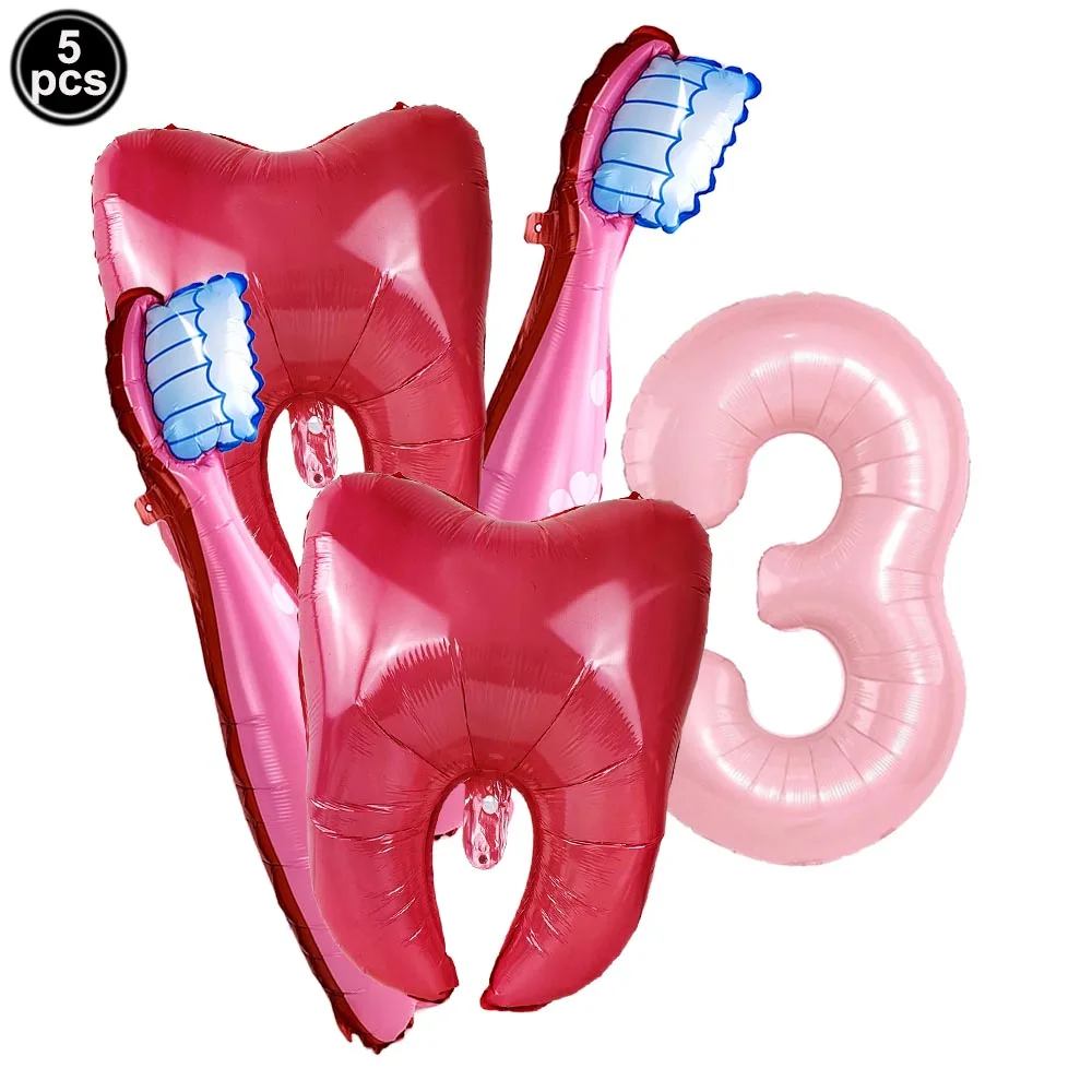 Dental Health Protection Themed Party Decor Foil Balloons