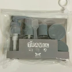 Travel - Size Leak - Proof Toiletry Bottles Set - Portable Cosmetic Containers for Lotions, Toners, Sprays, and Creams (Gray)