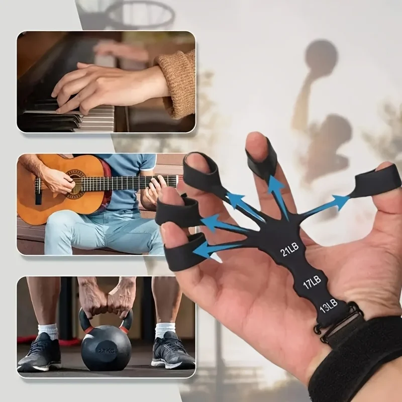 Finger Strength Trainer New Silicone 5 Finger Wrist Stretcher Flexion Extension Vein Trainer Durable silicone