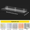 Storage Rack Acrylic Shelf Clear Wall Mounted Thick Transparent Floating Display Stick Bathroom Kitchen Ledge Organizer 20-50cm 6