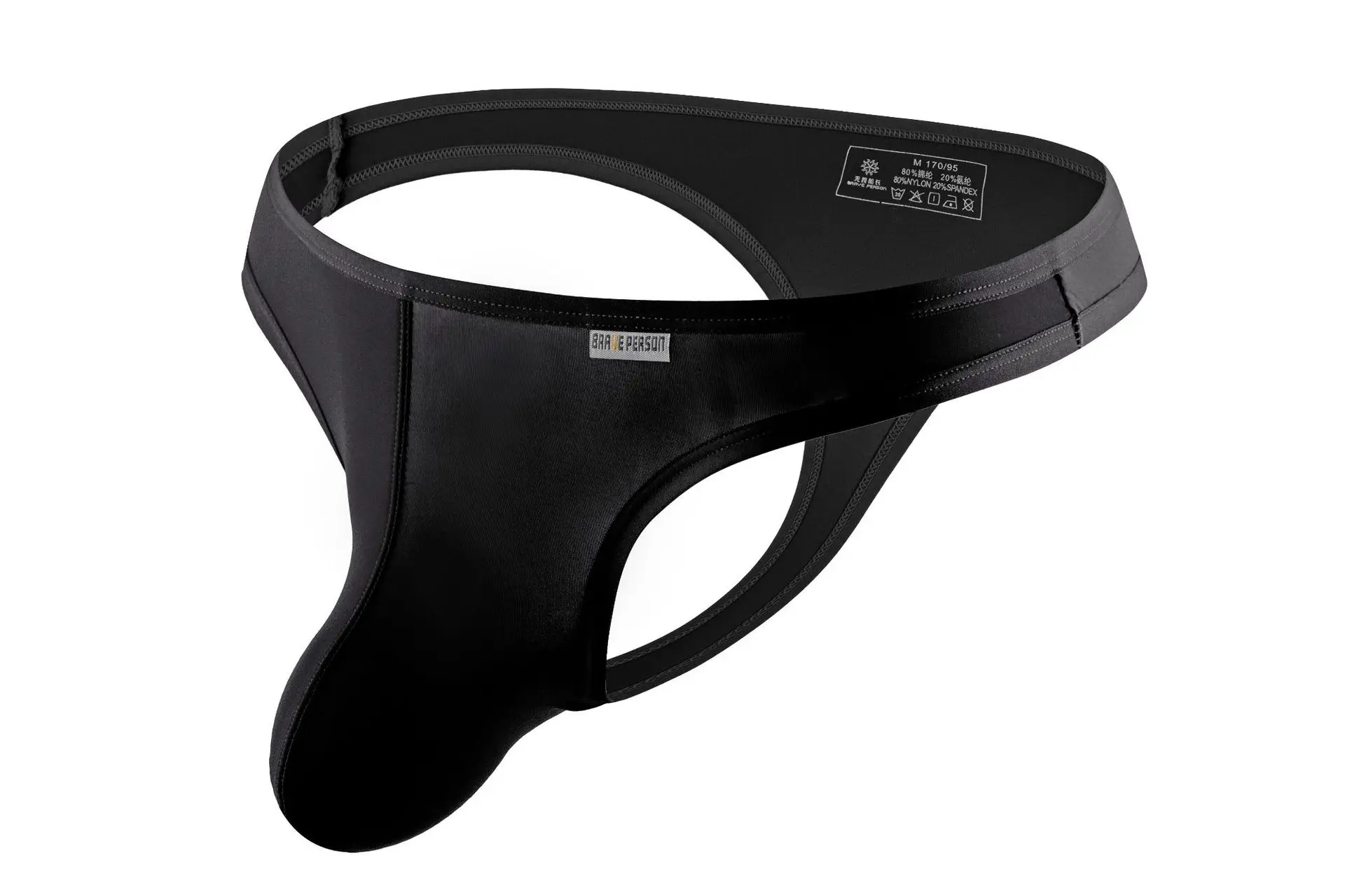 

Men'S Sexy Transparent Low Waist Briefs Mini Thong Bulge Sheath Body Underwear Slim Fitted T-Shaped G String Tong Pantie