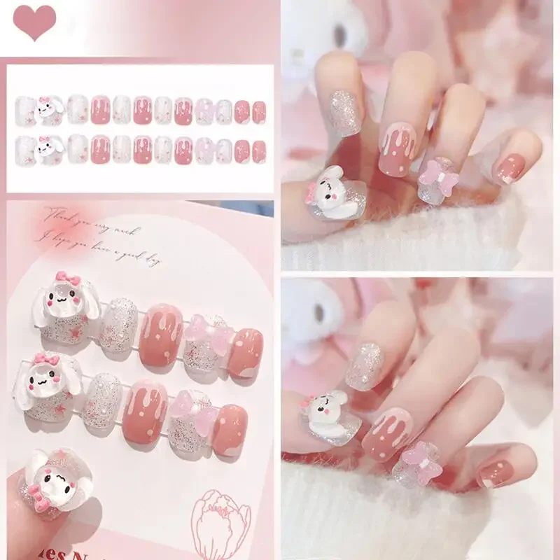 

Sanrio Cinnamoroll Nail Patches Patch Miniso Anime Cartoon Cute Removable Kawaii Nail Patches Patch Girl&Child Holiday Gifts