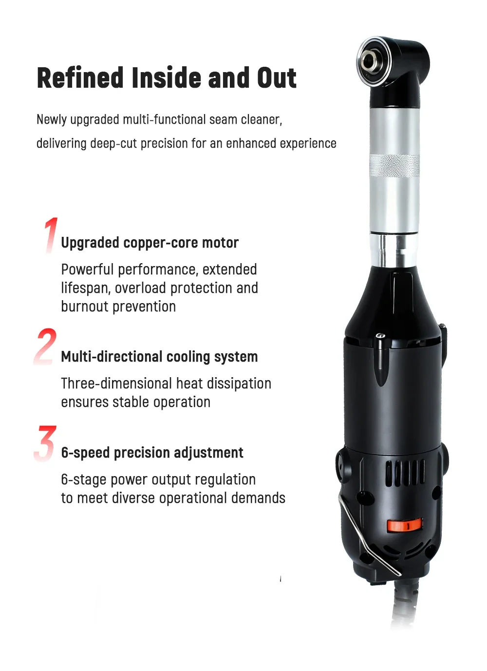 Mini 90° Right Angle Grinder 550W Electric Handheld Die Grinder for Tile Cutting