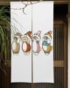 Cute Funny Cat Door Curtain Noren Room Kitchen Shoe Cabinet Partition Blocking Curtain Bedroom Entrance Decorative Half Curtains 4