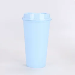 Eco-Friendly Reusable Travel Coffee Mug - BPA-Free Plastic, 16oz Capacity - 401-500ml (Light blue)