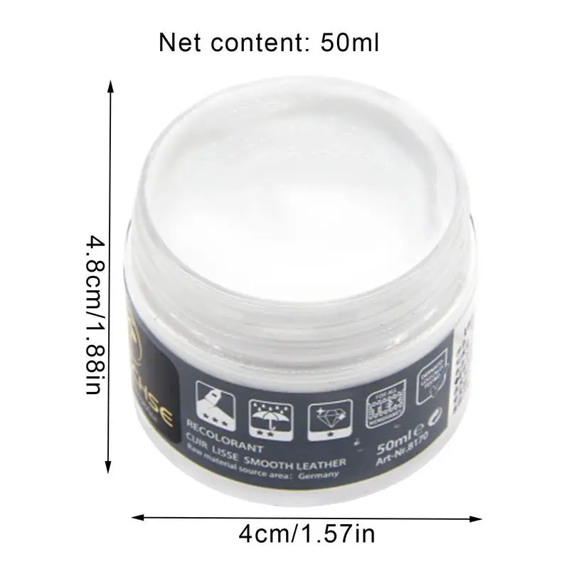 Leather Color Restorer 50ml Car Leather Recoloring Balm Repair Kit Auto Seat Sofa Scratch Remover Furniture Restoration Cream leather repair kit