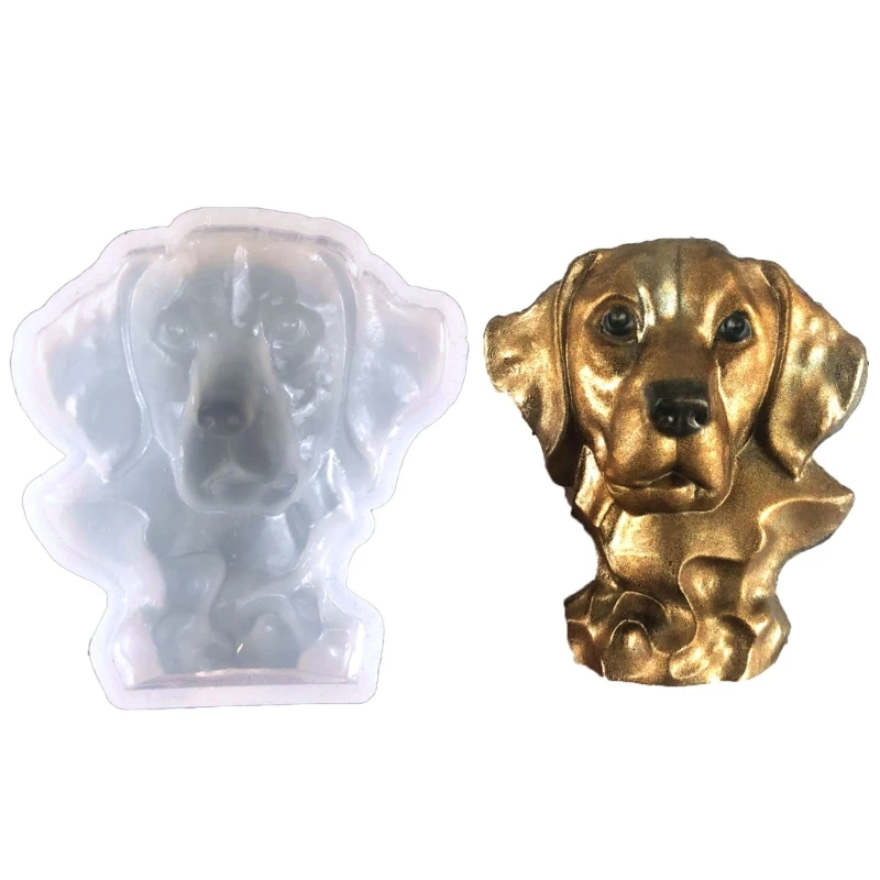 

Semi-stereoscopic Puppy-head Wall Ornaments Keychain Mold Diy Wall Pendant Dropship