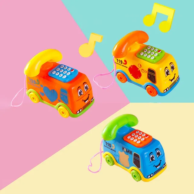 1pcs Baby Toys Music Cartoon Bus Phone Educational Developmental Kids Toy Gift Children Early Learning Exercise Baby Kids Game 3