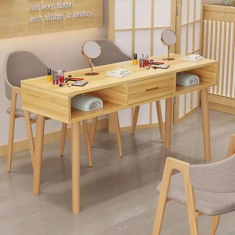 

Accent Simple Nail Tables Japanese Wooden Minimalist Manicure Tables Square Professionals Manicure Tafel Salon Furniture CM50ZJ